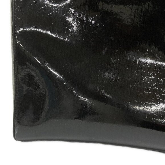 Auth DIOR/ChristianDior Lady Dior Medium Bag Black Patent Leather Handbag - Picture 5 of 15